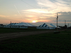 Tent City at Sunset